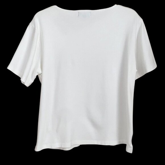 Pittsburg Steelers Sparkle Logo Knit Top Womens XL White Faux Jewel Detail Fan - Picture 3 of 11